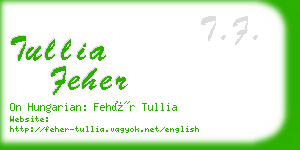 tullia feher business card